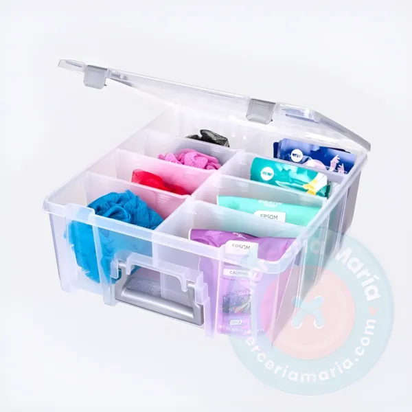 Caja de almacenamiento con compartimientos removibles